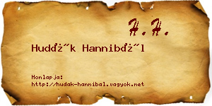 Hudák Hannibál névjegykártya